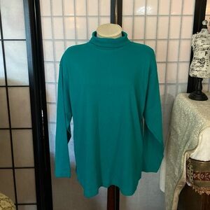 Casual Corner NWT/NOS VTG Y2K Women XL Classic Cotton Turtleneck Top